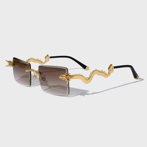 Luxury Customized Sunglasses YT-LCS024 Brown Dragon