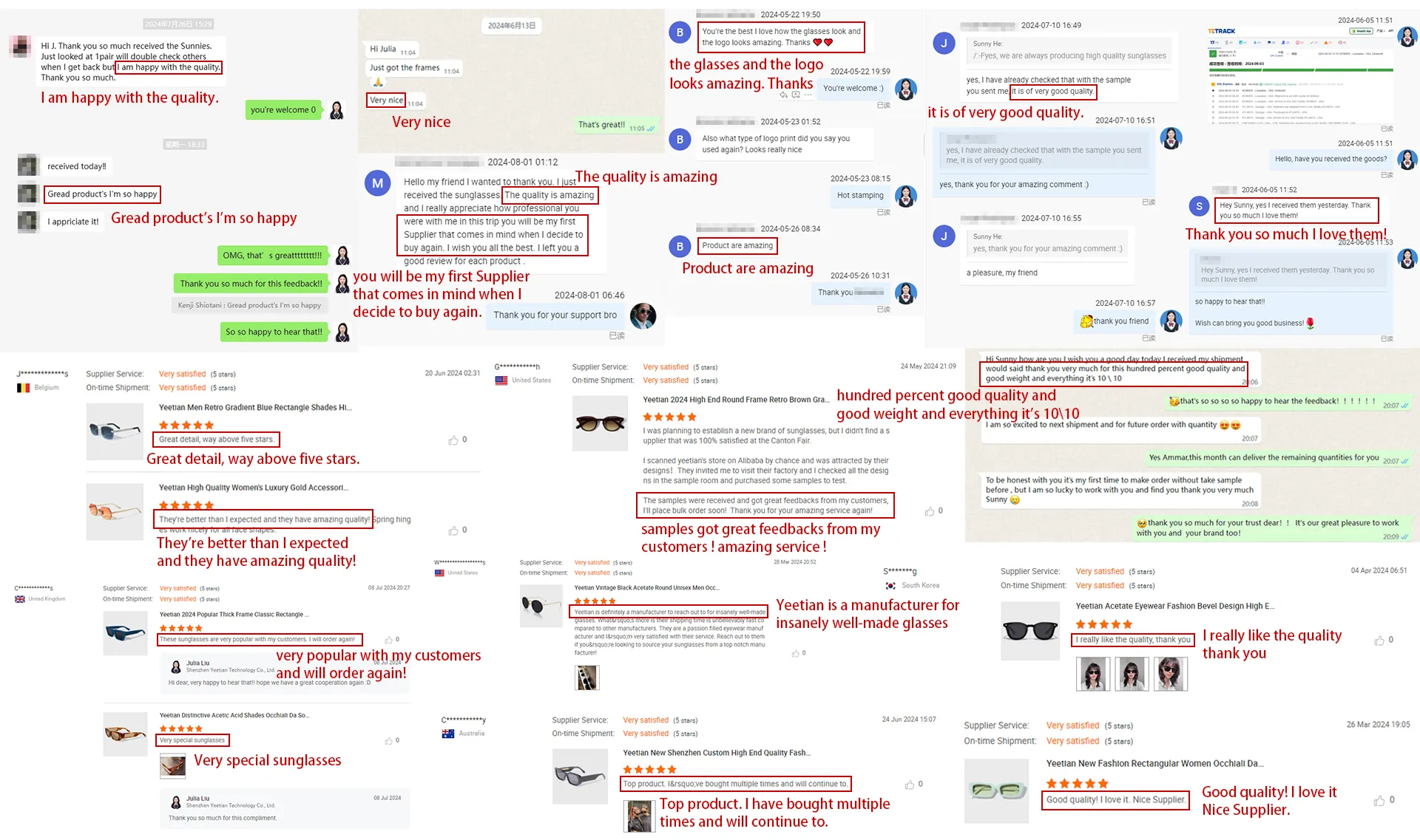 Captura de pantalla de calificaciones y reseñas de clientes de Yeetian